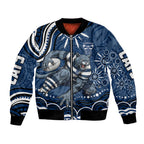 Personalized Geelong Cats Rugby Mascot Bomber Jacket Aboriginal Dot Art - Dreamtime Football Mascot