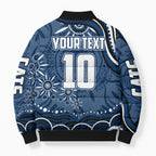 Personalized Geelong Cats Rugby Mascot Bomber Puffer Jacket Aboriginal Dot Art - Dreamtime Football Mascot