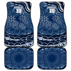 Personalized Geelong Cats Rugby Mascot Car Mats Aboriginal Dot Art - Dreamtime Football Mascot