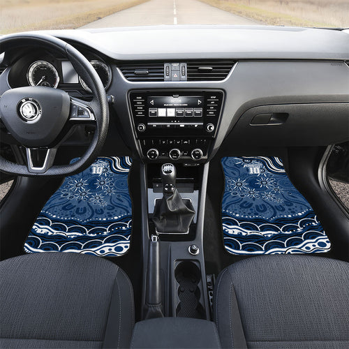 Personalized Geelong Cats Rugby Mascot Car Mats Aboriginal Dot Art - Dreamtime Football Mascot
