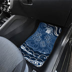 Personalized Geelong Cats Rugby Mascot Car Mats Aboriginal Dot Art - Dreamtime Football Mascot