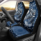 Personalized Geelong Cats Rugby Mascot Car Seat Cover Aboriginal Dot Art - Dreamtime Football Mascot