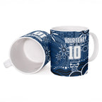 Personalized Geelong Cats Rugby Mascot Ceramic Mug Aboriginal Dot Art - Dreamtime Football Mascot