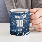 Personalized Geelong Cats Rugby Mascot Ceramic Mug Aboriginal Dot Art - Dreamtime Football Mascot