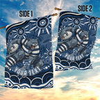 Personalized Geelong Cats Rugby Mascot Garden Flag Aboriginal Dot Art - Dreamtime Football Mascot