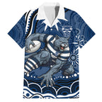 Personalized Geelong Cats Rugby Mascot Hawaiian Shirt Aboriginal Dot Art - Dreamtime Football Mascot