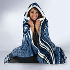 Personalized Geelong Cats Rugby Mascot Hooded Blanket Aboriginal Dot Art - Dreamtime Football Mascot