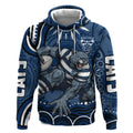 Personalized Geelong Cats Rugby Mascot Hoodie Aboriginal Dot Art - Dreamtime Football Mascot