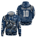Personalized Geelong Cats Rugby Mascot Hoodie Aboriginal Dot Art - Dreamtime Football Mascot