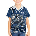 Personalized Geelong Cats Rugby Mascot Kid Hawaiian Shirt Aboriginal Dot Art - Dreamtime Football Mascot