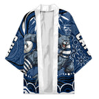 Personalized Geelong Cats Rugby Mascot Kimono Aboriginal Dot Art - Dreamtime Football Mascot