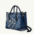 Personalized Geelong Cats Rugby Mascot Leather Bag Aboriginal Dot Art - Dreamtime Football Mascot