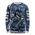 Personalized Geelong Cats Rugby Mascot Long Sleeve Shirt Aboriginal Dot Art - Dreamtime Football Mascot