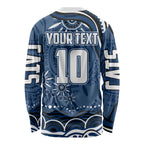 Personalized Geelong Cats Rugby Mascot Long Sleeve Shirt Aboriginal Dot Art - Dreamtime Football Mascot