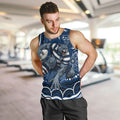 Personalized Geelong Cats Rugby Mascot Men Tank Top Aboriginal Dot Art - Dreamtime Football Mascot
