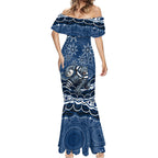 Personalized Geelong Cats Rugby Mascot Mermaid Dress Aboriginal Dot Art - Dreamtime Football Mascot