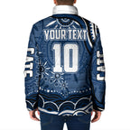 Personalized Geelong Cats Rugby Mascot Padded Jacket Aboriginal Dot Art - Dreamtime Football Mascot