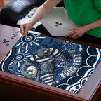 Personalized Geelong Cats Rugby Mascot Puzzle Aboriginal Dot Art - Dreamtime Football Mascot