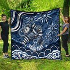 Personalized Geelong Cats Rugby Mascot Quilt Aboriginal Dot Art - Dreamtime Football Mascot