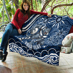 Personalized Geelong Cats Rugby Mascot Quilt Aboriginal Dot Art - Dreamtime Football Mascot