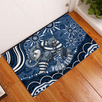 Personalized Geelong Cats Rugby Mascot Rubber Doormat Aboriginal Dot Art - Dreamtime Football Mascot