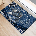 Personalized Geelong Cats Rugby Mascot Rubber Doormat Aboriginal Dot Art - Dreamtime Football Mascot
