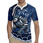 Personalized Geelong Cats Rugby Mascot Rugby Jersey Aboriginal Dot Art - Dreamtime Football Mascot