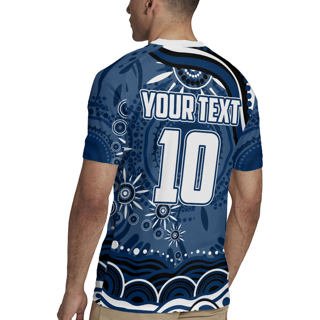 Personalized Geelong Cats Rugby Mascot Rugby Jersey Aboriginal Dot Art - Dreamtime Football Mascot