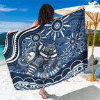 Personalized Geelong Cats Rugby Mascot Sarong Aboriginal Dot Art - Dreamtime Football Mascot