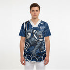 Personalized Geelong Cats Rugby Mascot Scrub Top Aboriginal Dot Art - Dreamtime Football Mascot