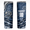 Personalized Geelong Cats Rugby Mascot Skinny Tumbler Aboriginal Dot Art - Dreamtime Football Mascot