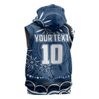 Personalized Geelong Cats Rugby Mascot Sleeveless Hoodie Aboriginal Dot Art - Dreamtime Football Mascot