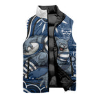 Personalized Geelong Cats Rugby Mascot Sleeveless Puffer Jacket Aboriginal Dot Art - Dreamtime Football Mascot
