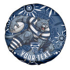 Personalized Geelong Cats Rugby Mascot Spare Tire Cover Aboriginal Dot Art - Dreamtime Football Mascot