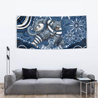 Personalized Geelong Cats Rugby Mascot Tapestry Aboriginal Dot Art - Dreamtime Football Mascot