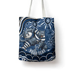 Personalized Geelong Cats Rugby Mascot Tote Bag Aboriginal Dot Art - Dreamtime Football Mascot
