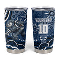 Personalized Geelong Cats Rugby Mascot Tumbler Cup Aboriginal Dot Art - Dreamtime Football Mascot