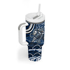 Personalized Geelong Cats Rugby Mascot Tumbler With Handle Aboriginal Dot Art - Dreamtime Football Mascot