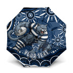 Personalized Geelong Cats Rugby Mascot Umbrella Aboriginal Dot Art - Dreamtime Football Mascot