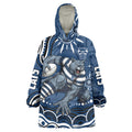 Personalized Geelong Cats Rugby Mascot Wearable Blanket Hoodie Aboriginal Dot Art - Dreamtime Football Mascot