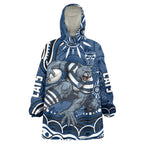 Personalized Geelong Cats Rugby Mascot Wearable Blanket Hoodie Aboriginal Dot Art - Dreamtime Football Mascot