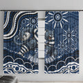 Personalized Geelong Cats Rugby Mascot Window Curtain Aboriginal Dot Art - Dreamtime Football Mascot