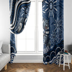 Personalized Geelong Cats Rugby Mascot Window Curtain Aboriginal Dot Art - Dreamtime Football Mascot