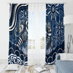 Personalized Geelong Cats Rugby Mascot Window Curtain Aboriginal Dot Art - Dreamtime Football Mascot