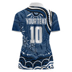 Personalized Geelong Cats Rugby Mascot Women Polo Shirt Aboriginal Dot Art - Dreamtime Football Mascot