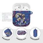Personalized Western Bulldogs Football Mascot AirPods Case Aboriginal Dot Art - Dreamtime Football Mascot