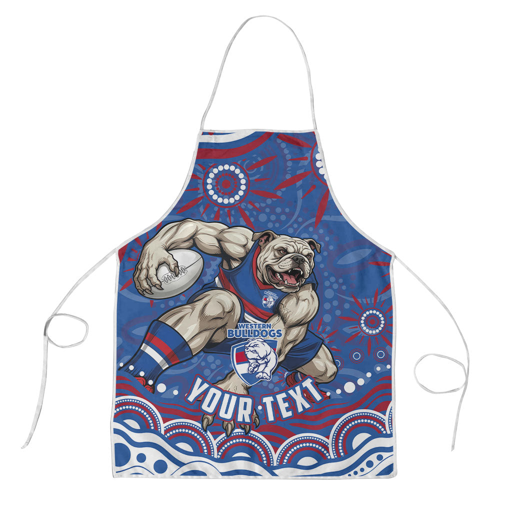 Personalized Western Bulldogs Football Mascot Apron Aboriginal Dot Art - Dreamtime Football Mascot