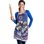 Personalized Western Bulldogs Football Mascot Apron Aboriginal Dot Art - Dreamtime Football Mascot