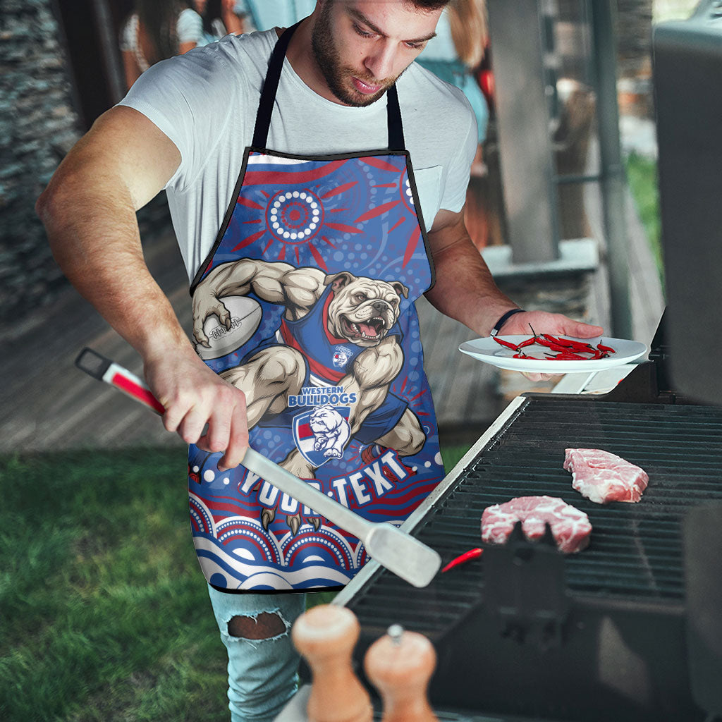 Personalized Western Bulldogs Football Mascot Apron Aboriginal Dot Art - Dreamtime Football Mascot