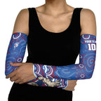 Personalized Western Bulldogs Football Mascot Arm Sleeves Aboriginal Dot Art - Dreamtime Football Mascot